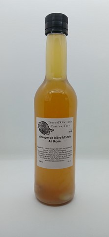 Vinaigre de bière blonde à l'Aïl rose de Lautrec 